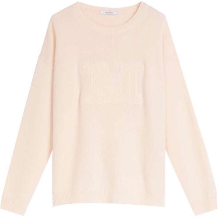 (Women) 'S Max Mara MaxMara Beige Cashmere Pullover Sweater Pure Color 1361142106007-ASTER