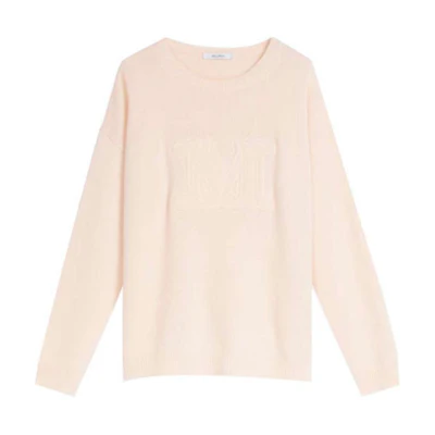 (Women) 'S Max Mara MaxMara Beige Cashmere Pullover Sweater Pure Color 1361142106007-ASTER