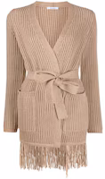 Order (W) ''S Max Mara MaxMara 米色長袖羊毛針織中長版毛衣搭配純色腰帶 AROLD12159-001