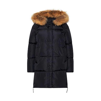 (Women) 'S Max Mara MaxMara Bembo Black Hooded Long Sleeve Down Jacket 54960213000-BEMBO