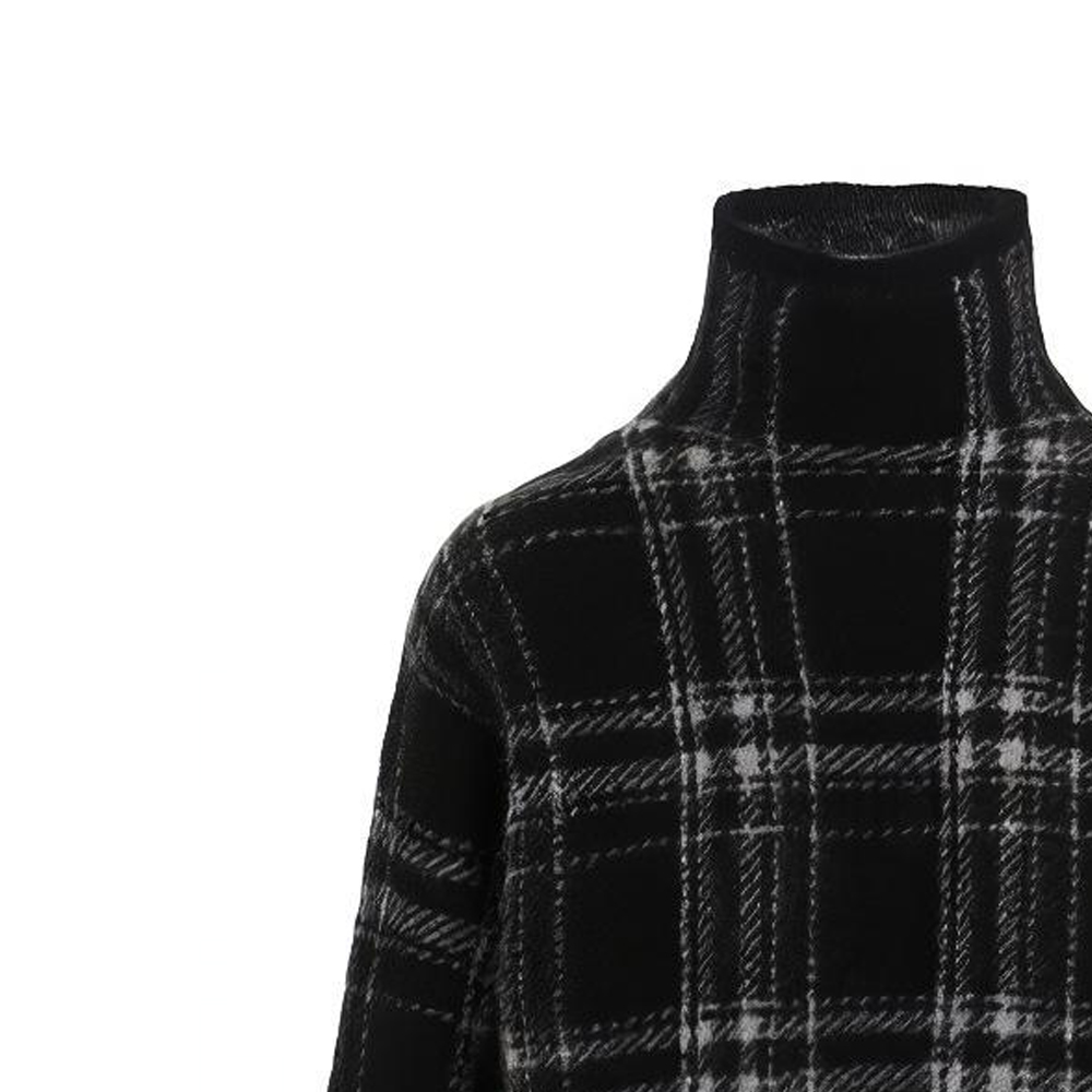 (Women) 'S Max Mara MaxMara Black and White Colorblock Plaid Knit Pullover Sweater. 93661813600103005-Cammeo 圖 4