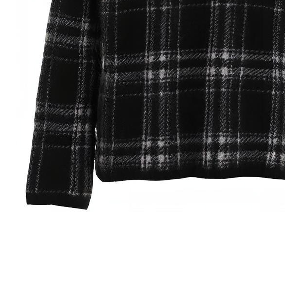 (Women) 'S Max Mara MaxMara Black and White Colorblock Plaid Knit Pullover Sweater. 93661813600103005-Cammeo 圖 6