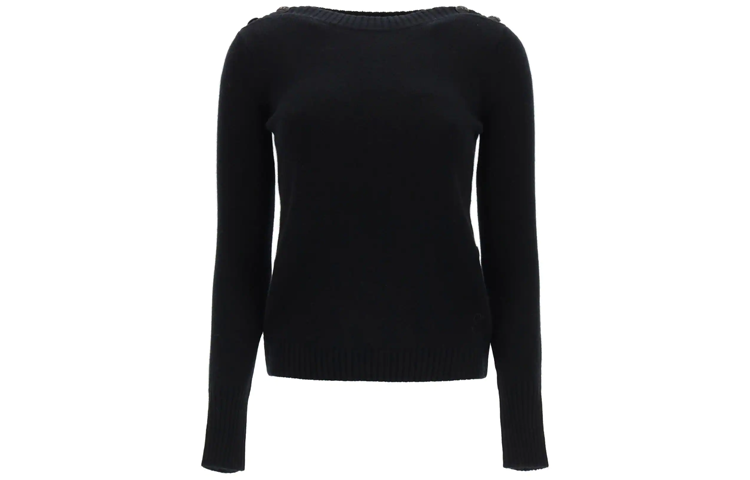 Order (W) ''스 막스마라 막스마라 블랙 캐시미어 크루넥 니트 스웨터'' 13660303650-007