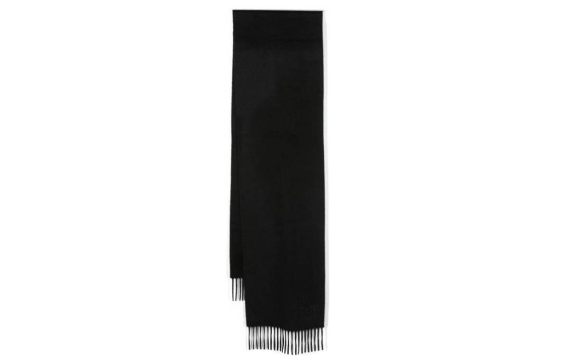 Order (Women) 'S Max Mara MaxMara Black Fringed Knit Scarf for Women - Black WSDALIA232008
