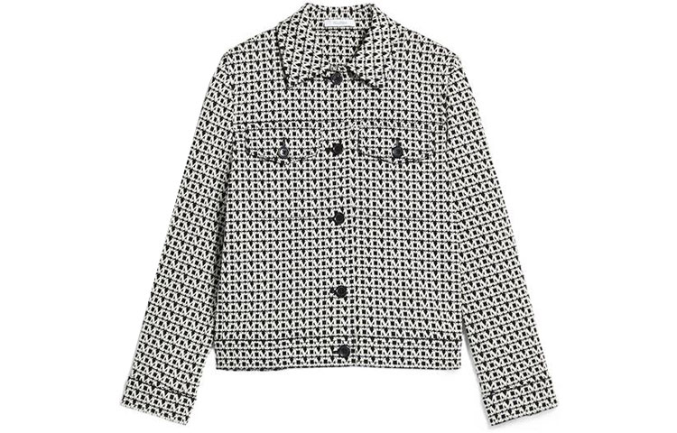 Order (Women) 'S Max Mara MaxMara Black Patterned Single-Breasted Coat 1916022906