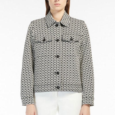 (Women) 'S Max Mara MaxMara Black Patterned Single-Breasted Coat 1916022906 Shop (Women) 'S Max Mara MaxMara Black Patterned Single-Breasted Coat 1916022906