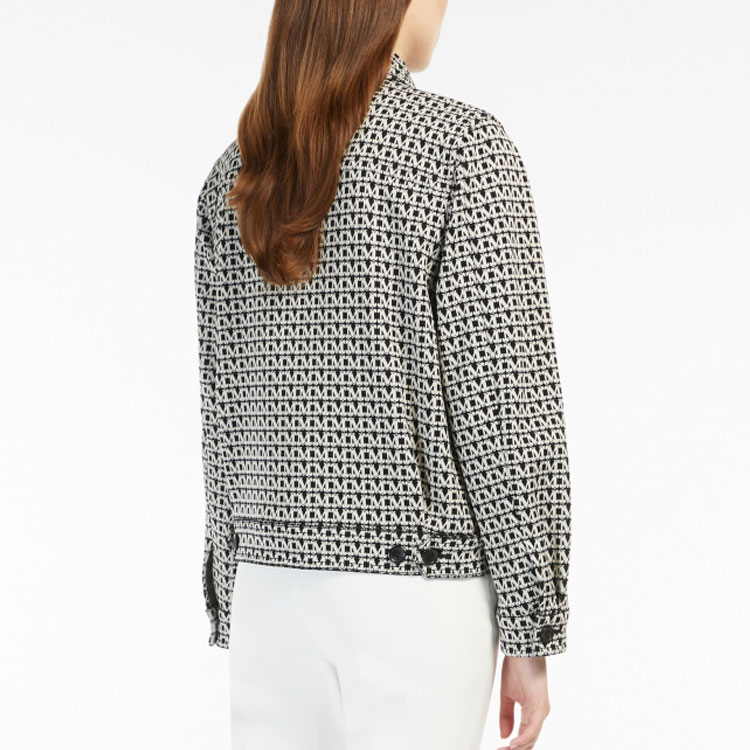 Purchase (Women) 'S Max Mara MaxMara Black Patterned Single-Breasted Coat 1916022906