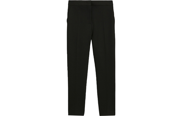 (Women) 'S Max Mara MaxMara Black Solid Knit Straight-Leg Casual Pants 1786011906008-PEGNO