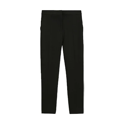 (Women) 'S Max Mara MaxMara Black Solid Knit Straight-Leg Casual Pants 1786011906008-PEGNO