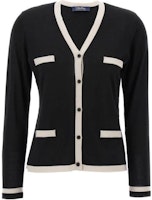 (Women) 'S Max Mara MaxMara Black V-Neck Cardigan Long Sleeve Knitwear POIZON240717957 (Women) 'S Max Mara MaxMara Black V-Neck Cardigan Long Sleeve Knitwear POIZON240717957