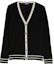 Order (Women) 'S Max Mara MaxMara Black V-Neck Striped Trim Button-Up Knit Cardigan 9346013906