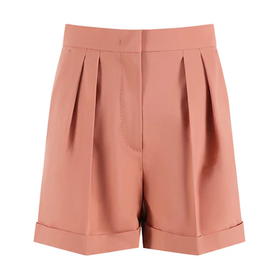 (Women) 'S Max Mara MaxMara Bormida Casual Loose Fit Zipper Shorts in Orange Pink. 1146013906003-BORMIDA