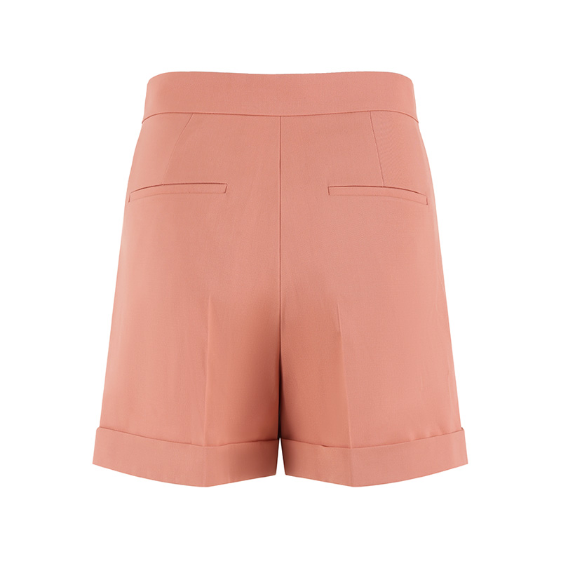 Lookbook (Women) 'S Max Mara MaxMara Bormida  Casual Loose Fit Zipper Shorts in Orange Pink. 1146013906003-BORMIDA