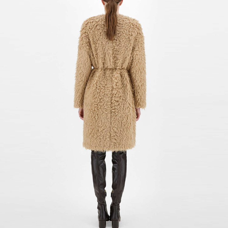 Shop (W) S Max Mara MaxMara Bosso 羊驼毛中长款大衣 驼色外套. 6016231306002-BOSSO