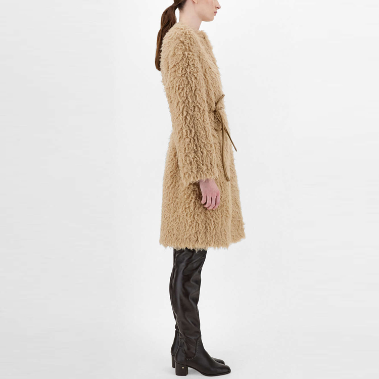 Purchase (W) S Max Mara MaxMara Bosso 羊驼毛中长款大衣 驼色外套. 6016231306002-BOSSO