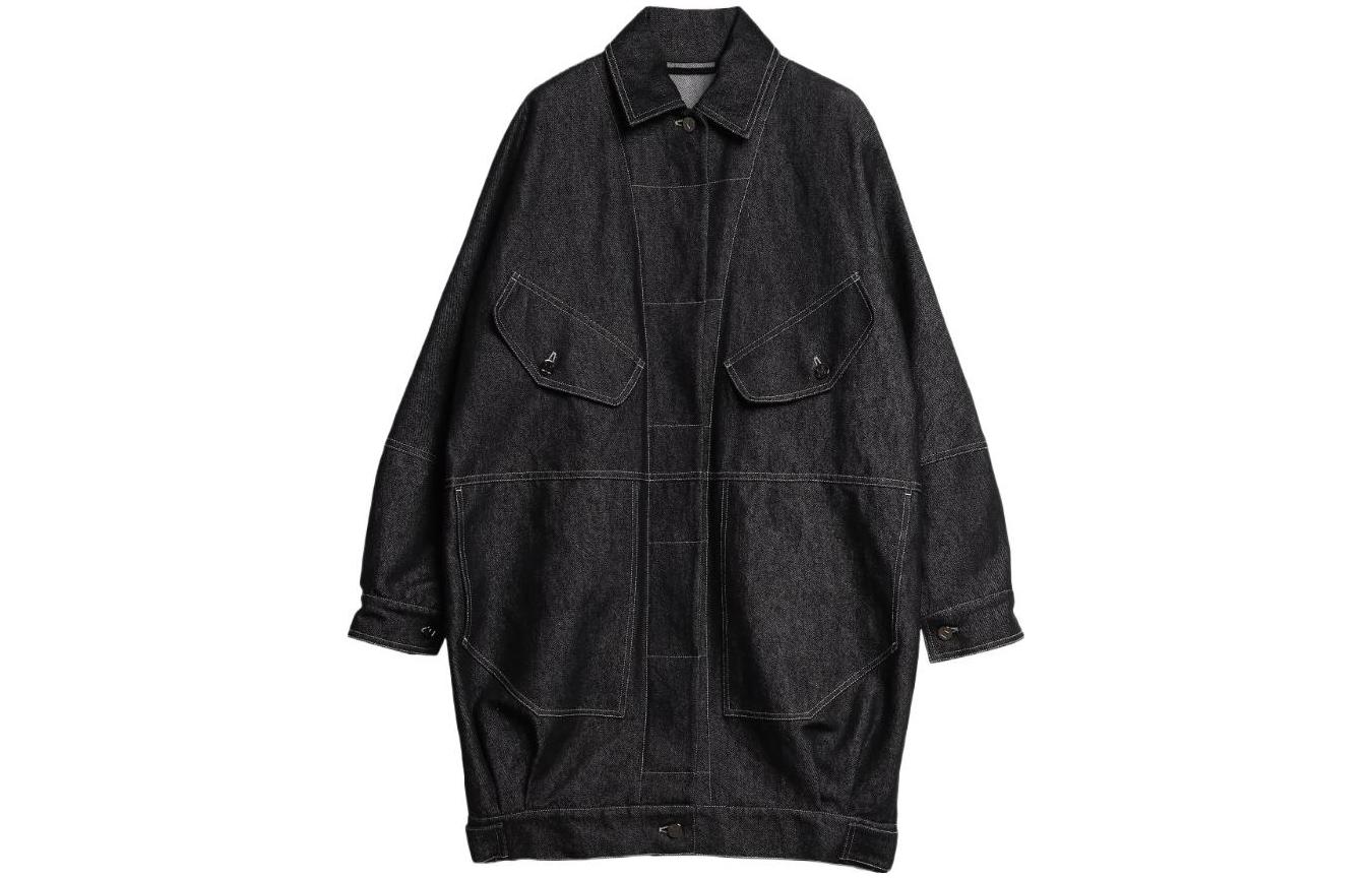 (Women) 'S Max Mara MaxMara Break Series  Black Oversized Mid-Length Denim Jacket. 1081012206002-BREAK 圖 2