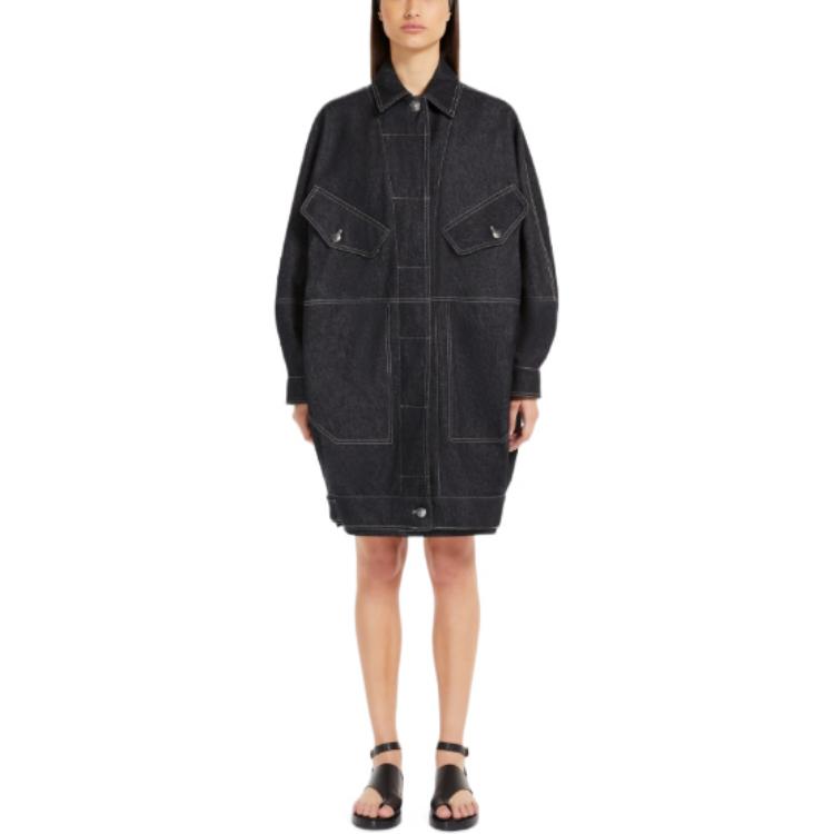 (Women) 'S Max Mara MaxMara Break Series  Black Oversized Mid-Length Denim Jacket. 1081012206002-BREAK 圖 4