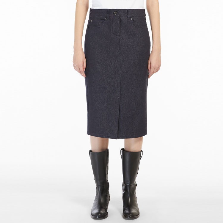 Shop (Women) 'S Max Mara MaxMara Bric Pencil Denim Midi Skirt Women’s Blue 1106022906001-BRIC