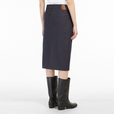 (Women) 'S Max Mara MaxMara Bric Pencil Denim Midi Skirt Women’s Blue 1106022906001-BRIC Purchase (Women) 'S Max Mara MaxMara Bric Pencil Denim Midi Skirt Women’s Blue 1106022906001-BRIC