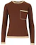Order (W) ''S Max Mara MaxMara 棕色羊绒胸袋长袖针织衫。 13660319600006-020