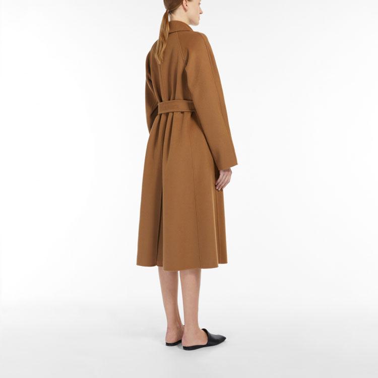 (Women) 'S Max Mara MaxMara Brown Solid Belted Straight Coat 9016082906 圖 5