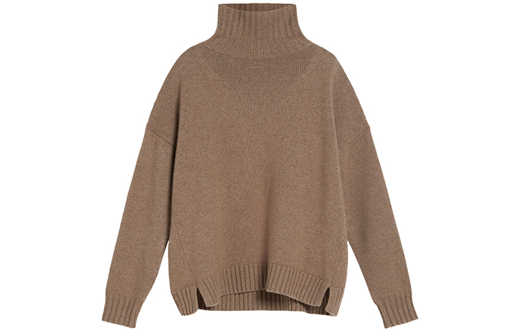 Order (W) ''S Max Mara MaxMara 棕色高领羊毛宽松毛衣套头衫 13661113600-12110-007