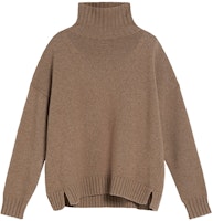 (W) ''S Max Mara MaxMara 棕色高领羊毛宽松毛衣套头衫 13661113600-12110-007 Order (W) ''S Max Mara MaxMara 棕色高领羊毛宽松毛衣套头衫 13661113600-12110-007