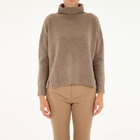 (W) ''S Max Mara MaxMara 棕色高领羊毛宽松毛衣套头衫 13661113600-12110-007 Lookbook (W) ''S Max Mara MaxMara 棕色高领羊毛宽松毛衣套头衫 13661113600-12110-007