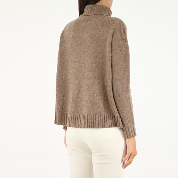 Purchase (W) ''S Max Mara MaxMara 棕色高领羊毛宽松毛衣套头衫 13661113600-12110-007