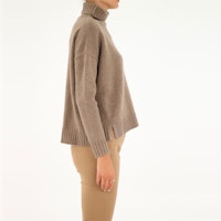 (W) ''S Max Mara MaxMara 棕色高领羊毛宽松毛衣套头衫 13661113600-12110-007 Sizing (W) ''S Max Mara MaxMara 棕色高领羊毛宽松毛衣套头衫 13661113600-12110-007