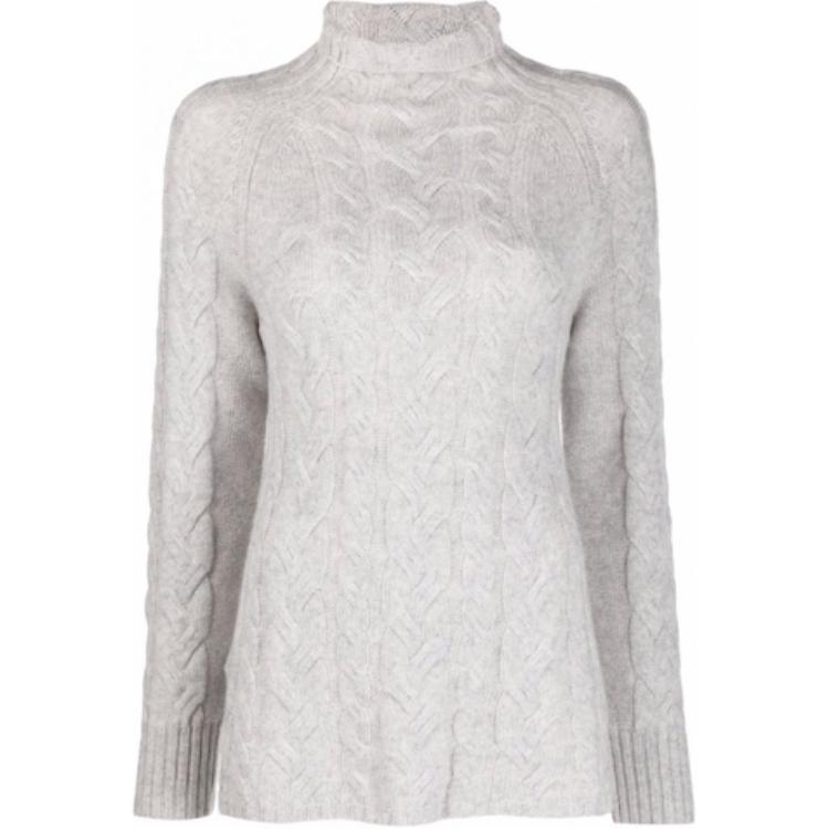 (Women) 'S Max Mara MaxMara Cable Knit Pullover Sweater Women’s Grey 93661913600-HAZEL002