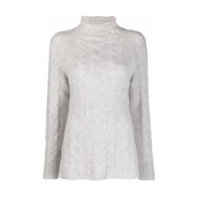 (Women) 'S Max Mara MaxMara Cable Knit Pullover Sweater Women’s Grey 93661913600-HAZEL002