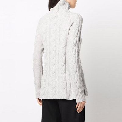 (Women) 'S Max Mara MaxMara Cable Knit Pullover Sweater Women’s Grey 93661913600-HAZEL002 Purchase (Women) 'S Max Mara MaxMara Cable Knit Pullover Sweater Women’s Grey 93661913600-HAZEL002
