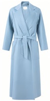 (Women) 'S Max Mara MaxMara Cadmio Light Blue Long Coat with Removable Large Pockets. 2310111306007-CADMIO (Women) 'S Max Mara MaxMara Cadmio Light Blue Long Coat with Removable Large Pockets. 2310111306007-CADMIO