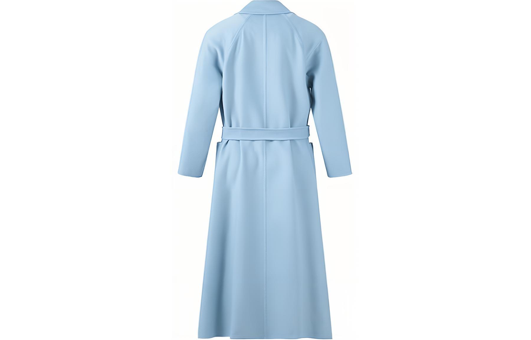 Lookbook (W) ''Max Mara Cadmio Kot Panjang Biru Muda dengan Poket Besar Boleh Tanggal''. 2310111306007-CADMIO