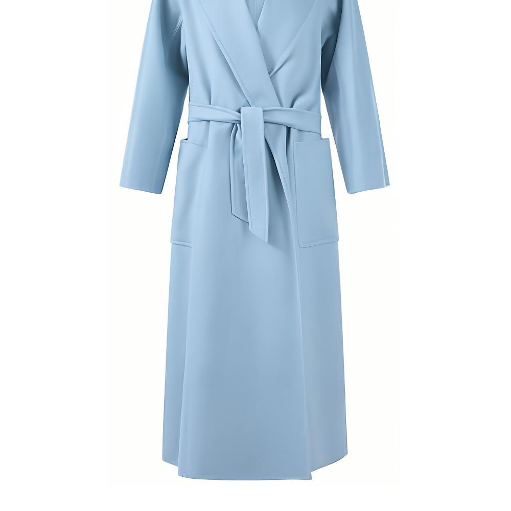 Details for (W) ''Max Mara Cadmio Kot Panjang Biru Muda dengan Poket Besar Boleh Tanggal''. 2310111306007-CADMIO