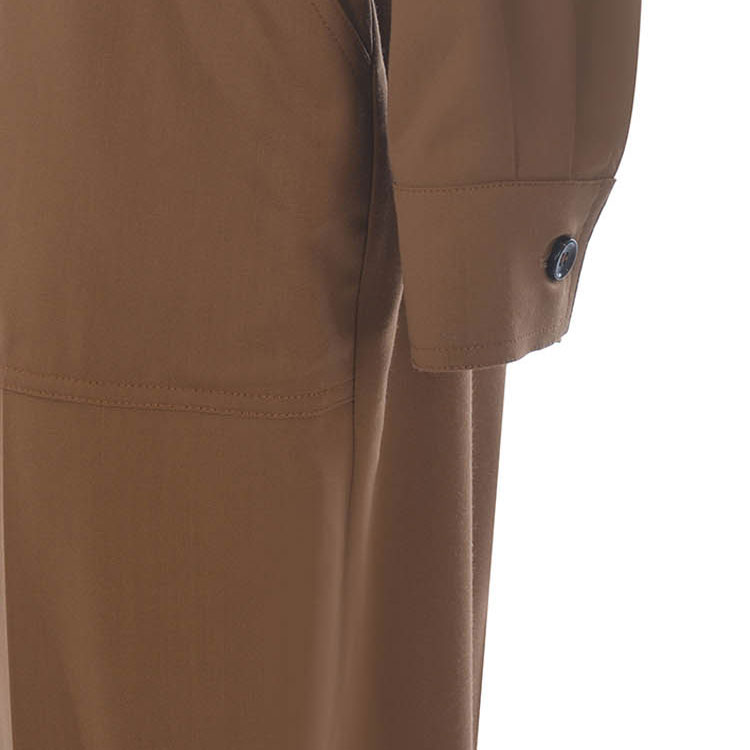 Cheap (W) ''S Max Mara MaxMara 駝色長袖腰帶實用連身工作服 12460319600281-006