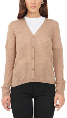 (Women) 'S Max Mara MaxMara Camel Wool Knit V-Neck Sweater Casual Style 63460219600-004 Order (Women) 'S Max Mara MaxMara Camel Wool Knit V-Neck Sweater Casual Style 63460219600-004