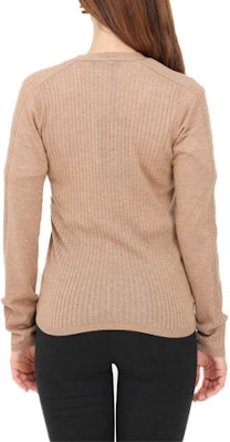 (Women) 'S Max Mara MaxMara Camel Wool Knit V-Neck Sweater Casual Style 63460219600-004 Lookbook (Women) 'S Max Mara MaxMara Camel Wool Knit V-Neck Sweater Casual Style 63460219600-004
