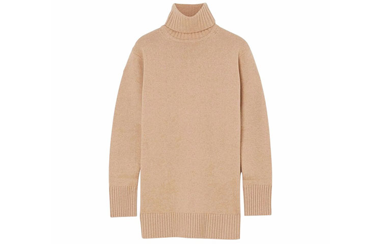 (Women) 'S Max Mara MaxMara Camel Wool Turtleneck Sweater 136602036002-NASTRO