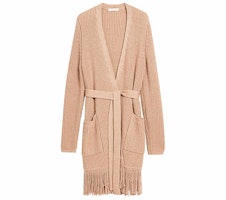 (Women) 'S Max Mara MaxMara Cashmere Fringe Waist Sweater Light Brown 13461003670-001 (Women) 'S Max Mara MaxMara Cashmere Fringe Waist Sweater Light Brown 13461003670-001