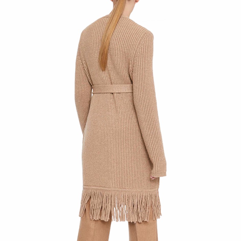 Purchase (W) ''스맥스마라 맥스마라 캐시미어 프린지 웨이스트 스웨터 라이트 브라운'' 13461003670-001