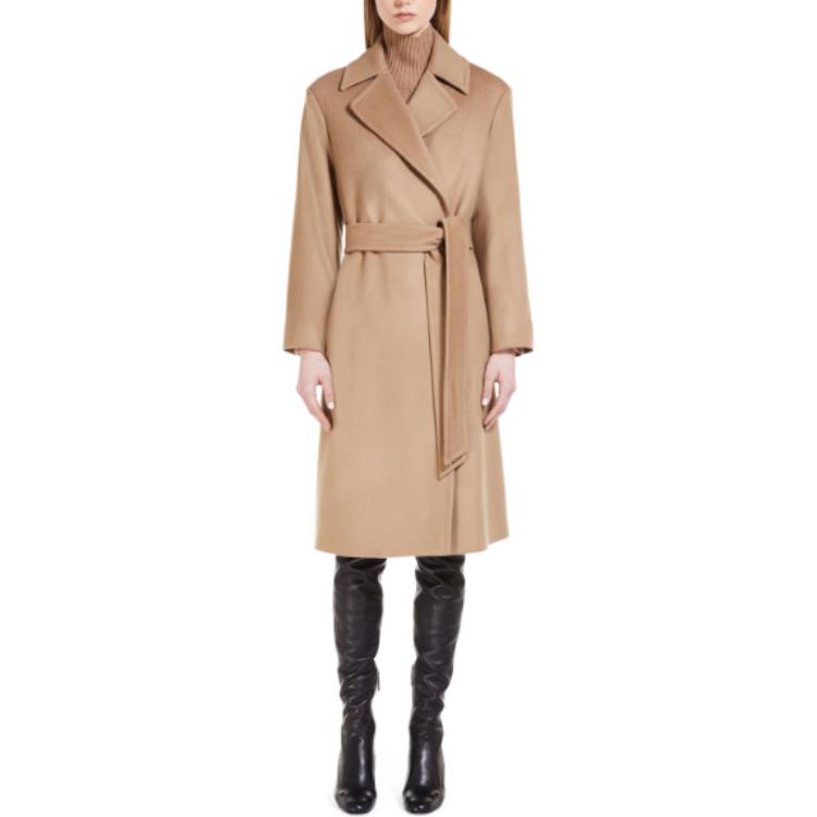 Lookbook (W) ''S Max Mara MaxMara 休閒中長款腰帶大衣 單色駝色 6016173306