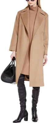 (W) ''S Max Mara MaxMara 休閒中長款腰帶大衣 單色駝色 6016173306 Purchase (W) ''S Max Mara MaxMara 休閒中長款腰帶大衣 單色駝色 6016173306