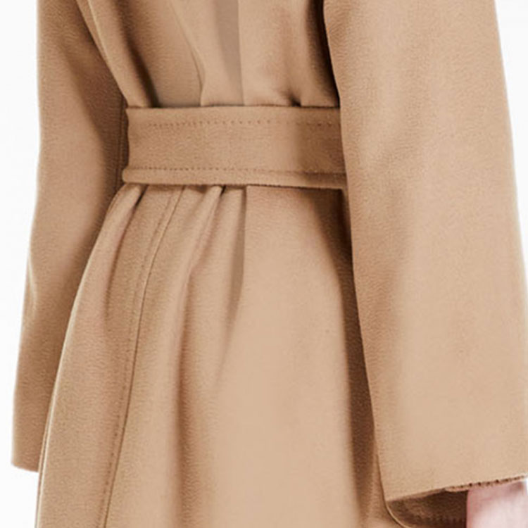 Sizing (W) ''S Max Mara MaxMara 休閒中長款腰帶大衣 單色駝色 6016173306