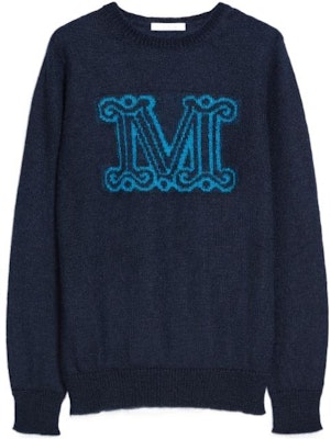 (Women) 'S Max Mara MaxMara Chantal FW22 Blue Logo Jacquard Knit Sweater. 1366022306022-CHANTAL Buy (Women) 'S Max Mara MaxMara Chantal FW22 Blue Logo Jacquard Knit Sweater. 1366022306022-CHANTAL