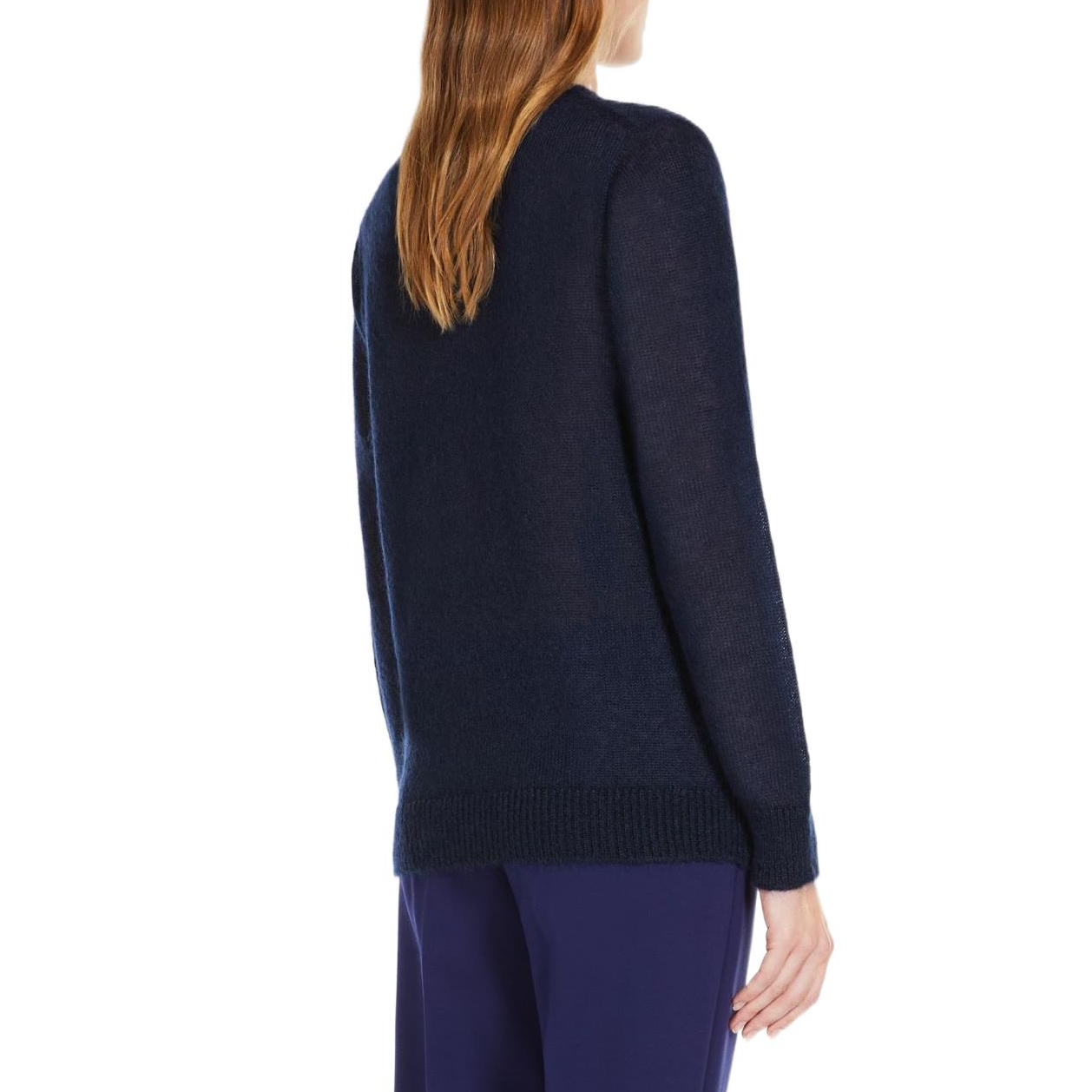 Purchase (Women) 'S Max Mara MaxMara Chantal FW22  Blue Logo Jacquard Knit Sweater. 1366022306022-CHANTAL