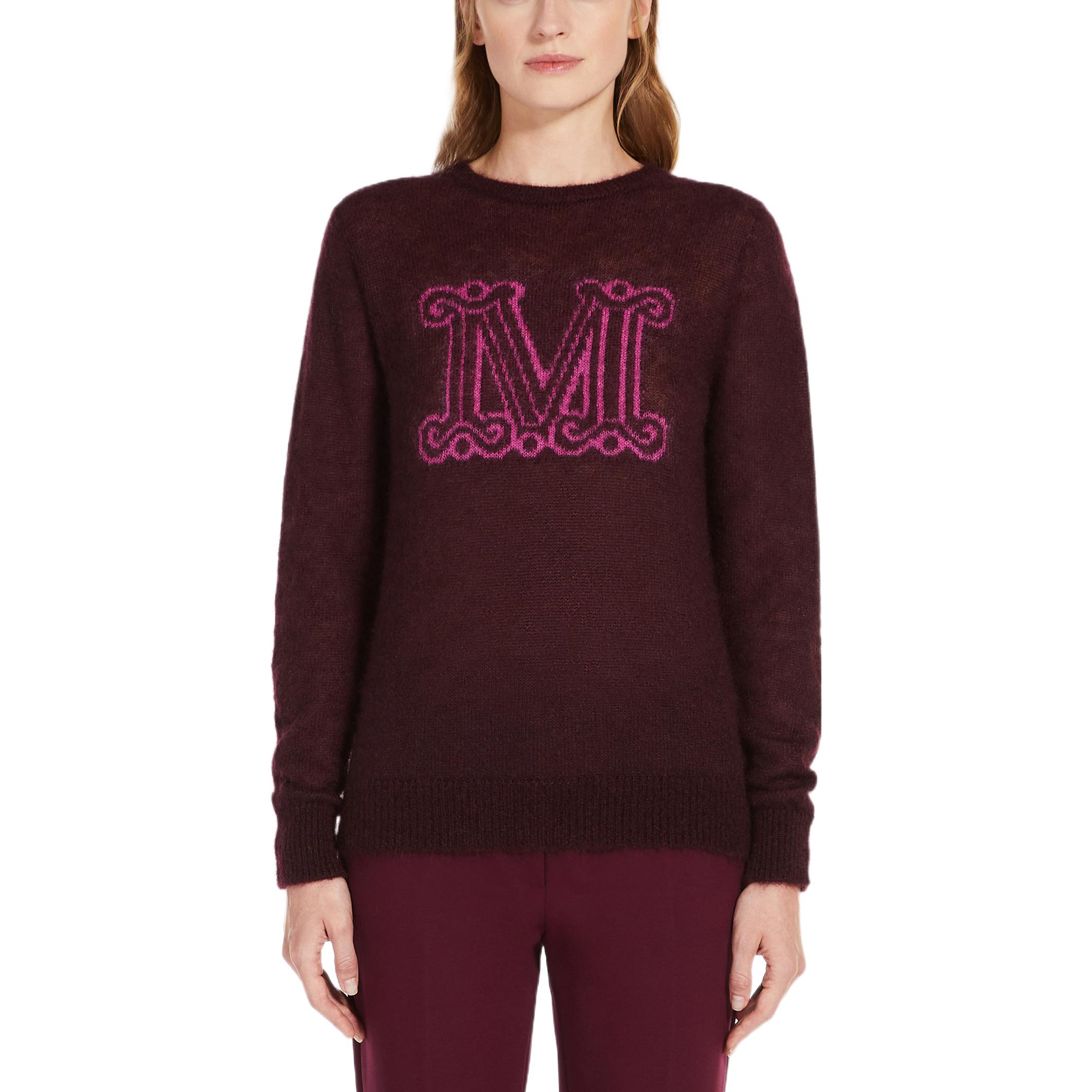 Lookbook (W) ''S Max Mara MaxMara Chantal FW22 红色标志提花针织圆领毛衣 女款 1366022306021-CHANTAL