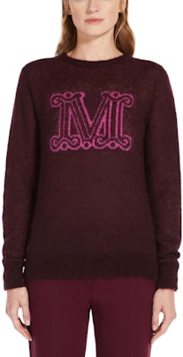 (Women) 'S Max Mara MaxMara Chantal FW22 Red Logo Jacquard Knit Crewneck Sweater Women 1366022306021-CHANTAL Lookbook (Women) 'S Max Mara MaxMara Chantal FW22 Red Logo Jacquard Knit Crewneck Sweater Women 1366022306021-CHANTAL