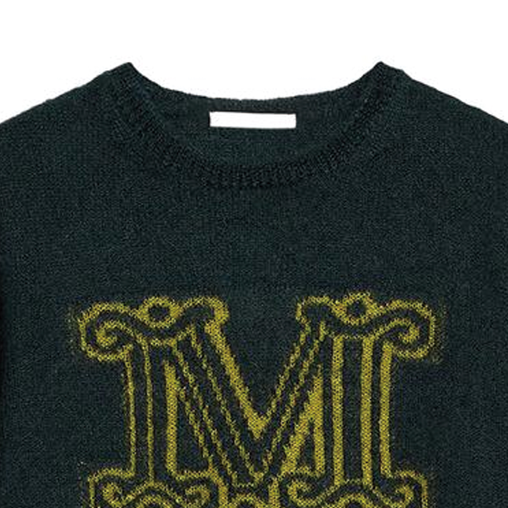 (Women) 'S Max Mara MaxMara Chantal Logo Jacquard Knit Sweater Green -  Round Neck Pullover. 1366022306023-CHANTAL 圖 6